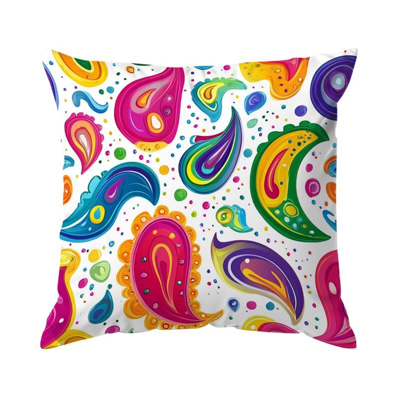 Paisley Pattern Cushion Pillowcase Printed Polyester 45X45Cm Throw Pillow Cover Decorative Sofa Cushion Pillowslip Home Decor