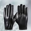 Warm Gloves Plus Velvet Thickened Outdoor Cycling Waterproof Windproof Cycling Men's PU Leather Autumn and Winter Touch Screen Gloves