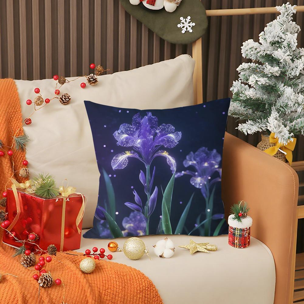 France I-Iris Pillow Case Living Room Sofa Decorative Cushion Cover Simple Household Light Luxury Printed Pillow