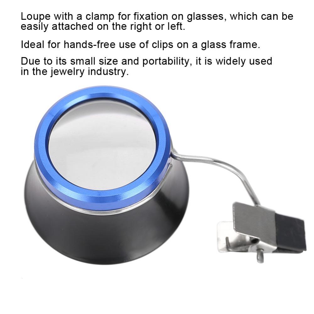 10X/20X Magnification Magnifying Glass Aluminum Alloy Material Jewelry Loupe  Precision Machining