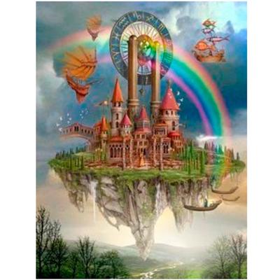 Volle 5D Diy Diamant Malerei Regenbogen Himmel Schloss Stickerei Kreuzstich Home Decor handgemachtes Geschenk