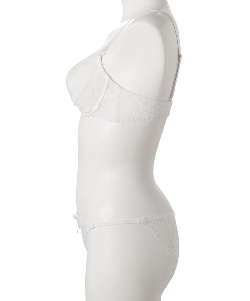 Underbelt Design Lace Bra and Shorts [Nissen] Set, Off-White, G80/L