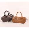 New Vegetable Tanned Leather Pillow Bag Women's Retro Niche Handbag Fashionable High-end Commuter Portable Boston