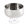 Metal Pallet Stainless Steel Fruit Bowl Transparent Base High-legged Fruit Platter Desktop Storage Container Kitchen Organizer