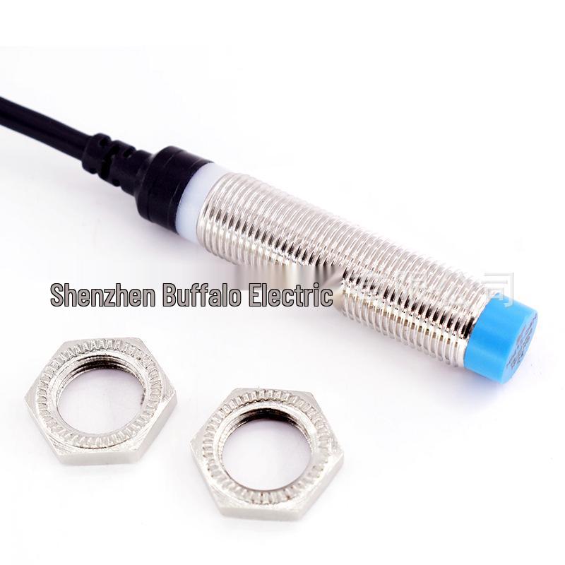 Waterproof & Oil-proof 12MM Metal Inductive Proximity Switch, NPN Normally Open, 24V