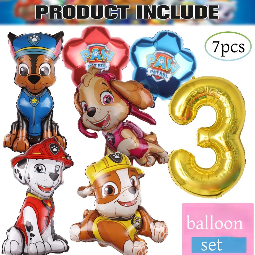 New PAW Patrol Birthday Party Decorations Dog Skye Balloons Plate Tablecloth Gift Bag Baby Shower Kids Party Supplies Toys gifts
