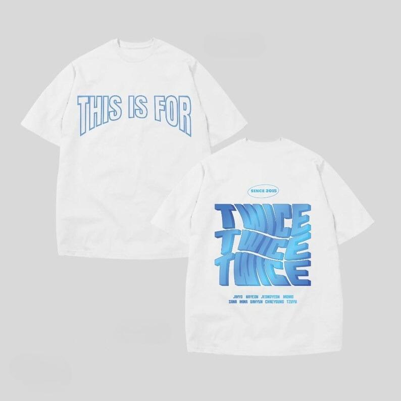 

2026 Summer Fashion Trendy Tee Men Women Vintage Top Twice Blue Candy Kpop Oversized T-shirt – This Is for Tour XXXL