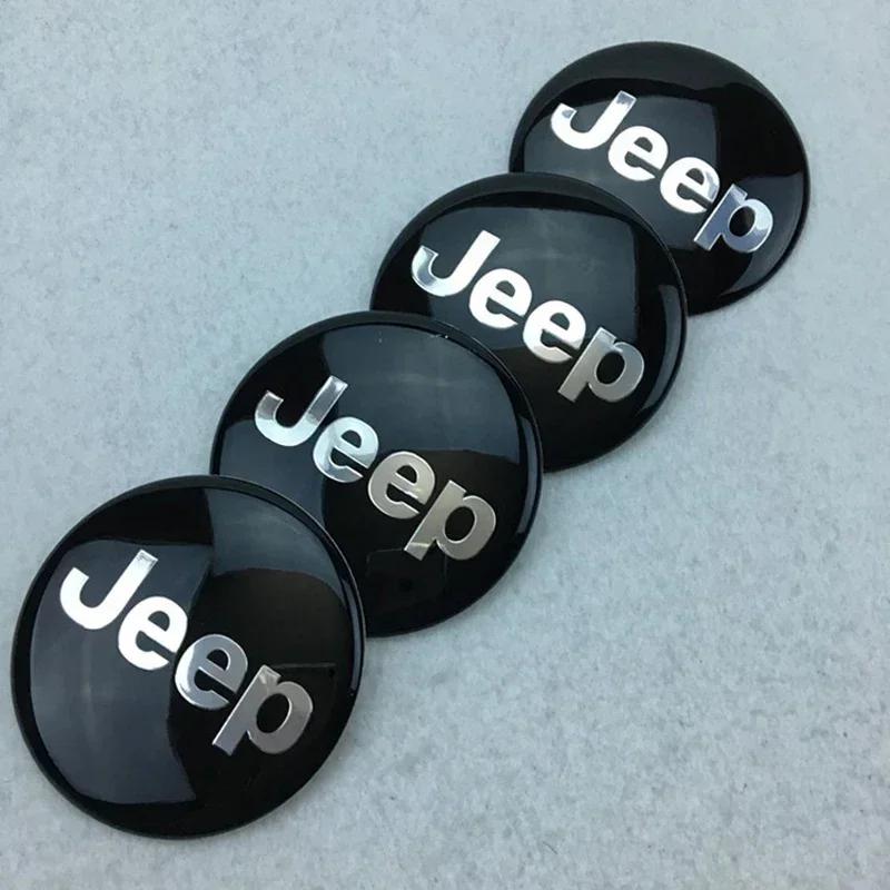 4pcs Car Wheel Hub Center Stickers for Jeep Grand Commander Cherokee Patriot Wrangler Grand Cherokee Renegade Liberty Decoration