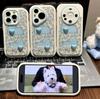Blue Floral Dog is suitable for VIVOX300PRO/S30 phone cases, Redmi Note14 Pro/K70 phone cases