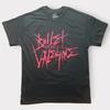Bullet For My Valentine Band T-Shirt Schwarz Rosa Logo Grafikdruck Herren Medium
