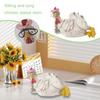 Good Morning Chicken Figurine Resin Sitting Lying Hen Office Bookshelf Decoration Sculpture Statue Ornament Home Desktop J8o4
