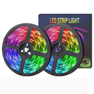 RGB LED Strip Lights 600LEDs 5050RGB Light Strip IP65 Waterproof LED Tape Light APP Control Adjustable Brightness Timing Function