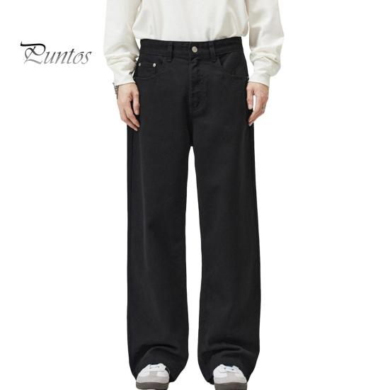 

Мужские брюки, однотонные, прямые, широкие брюки в стиле ретро с карманами, брюки на молнии для повседневной носки, дома, уличной одежды, спорта L чёрный