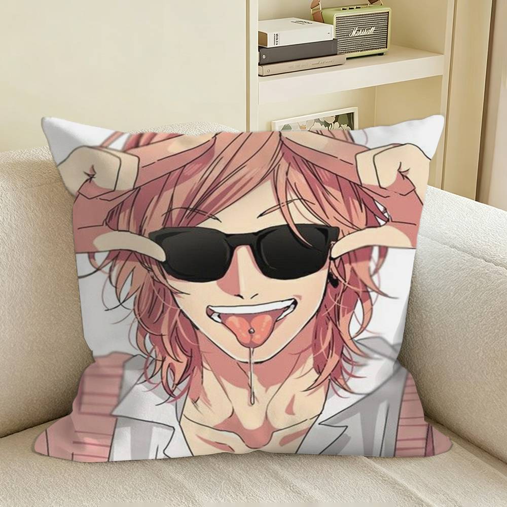 Yuri Ayato BL Anime YBC Square Sofa Pillow Cover Solid Color Living Room Home Decor Cushion Case