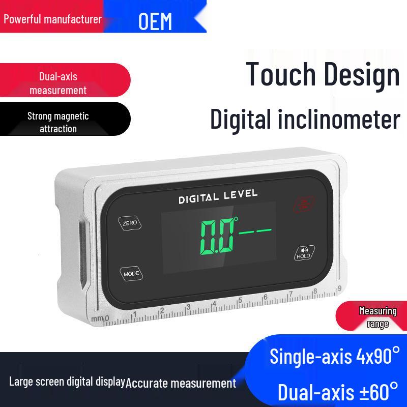 Digital Display Dual Laser Inclinometer with Four-Sided Magnet