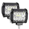 4 Inch 60W Work Light Spot Flood Offroad Car Lights Bar with Universal Trailer Tow Hitch Mount Bracket for Pickup Truck Van