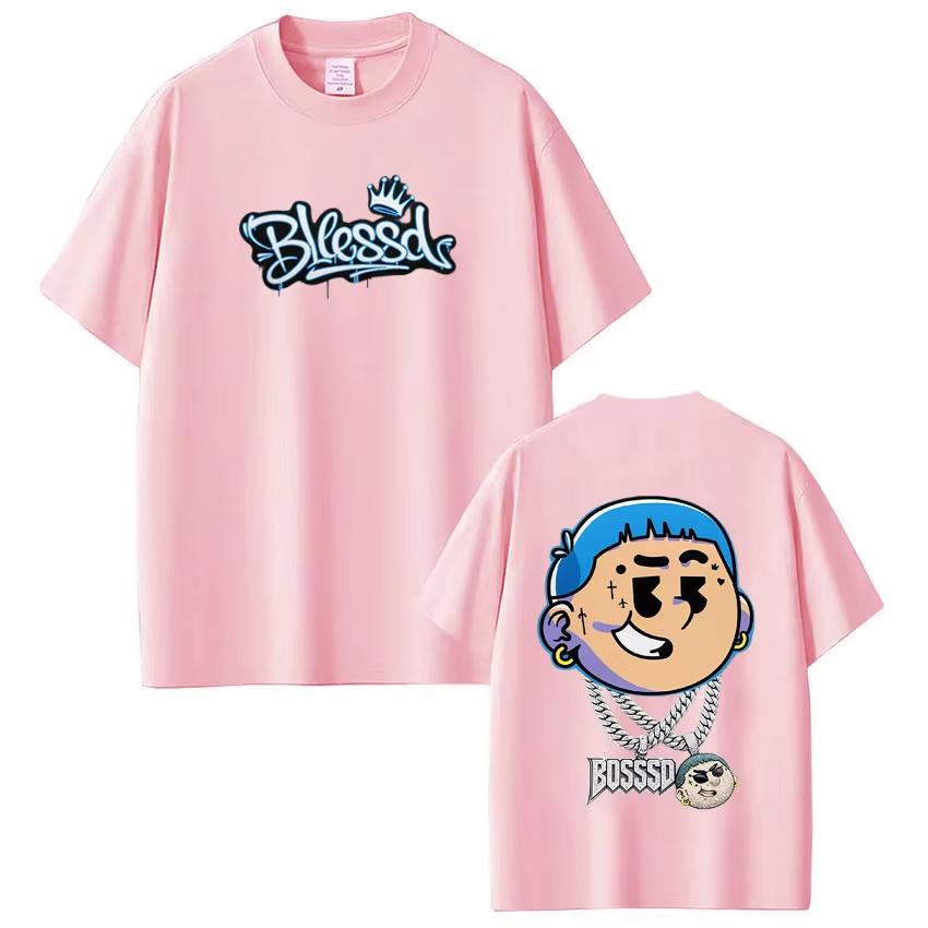 Rapper Blessdel Mejor Hombre Del Mundo Tour 2026 Print Tshirt Unisex Women Hiphop Tshirts Aesthetic Trend Cotton Casual Tshirts