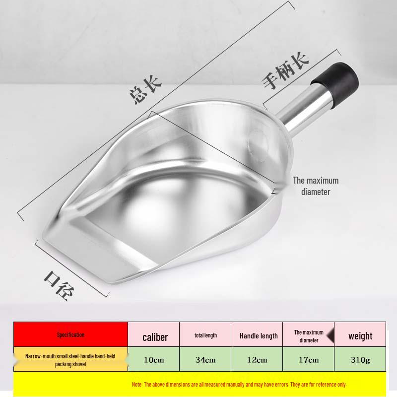 Durable Thickened Stainless Steel Handheld Dustpan for Desktop Cleaning