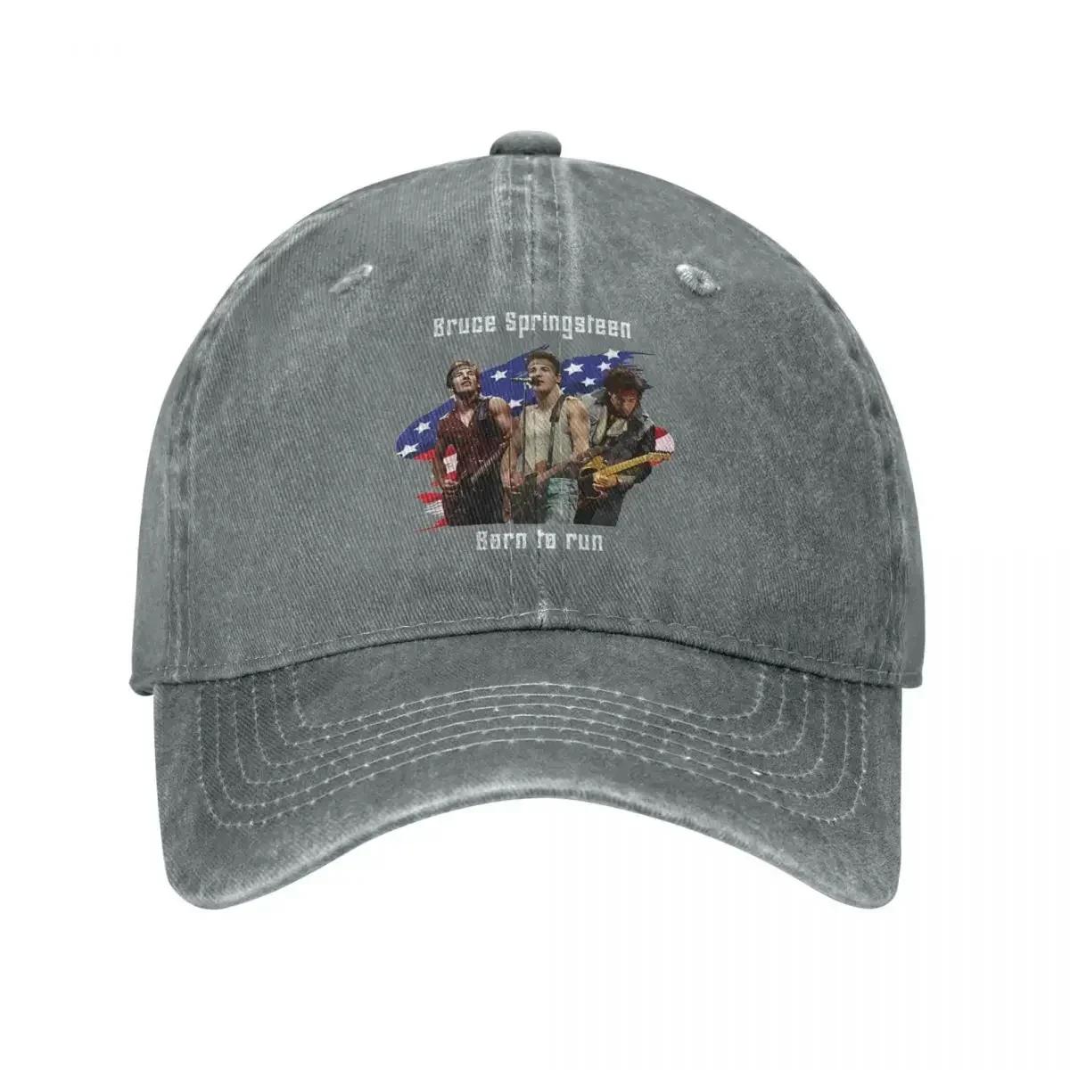 

Baseball Caps Bruce Springsteen Born In The USA Merchandise Unisex Style Vintage Distressed Cotton Rock Casquette Dad Hat One Size