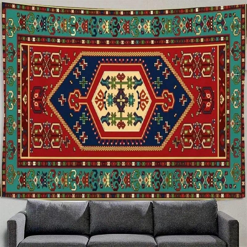 Persian Tapestry Wall Hanging Beach Blanket Mattress Psychedelic Bohemian Yoga Mat Mandala Tapestry