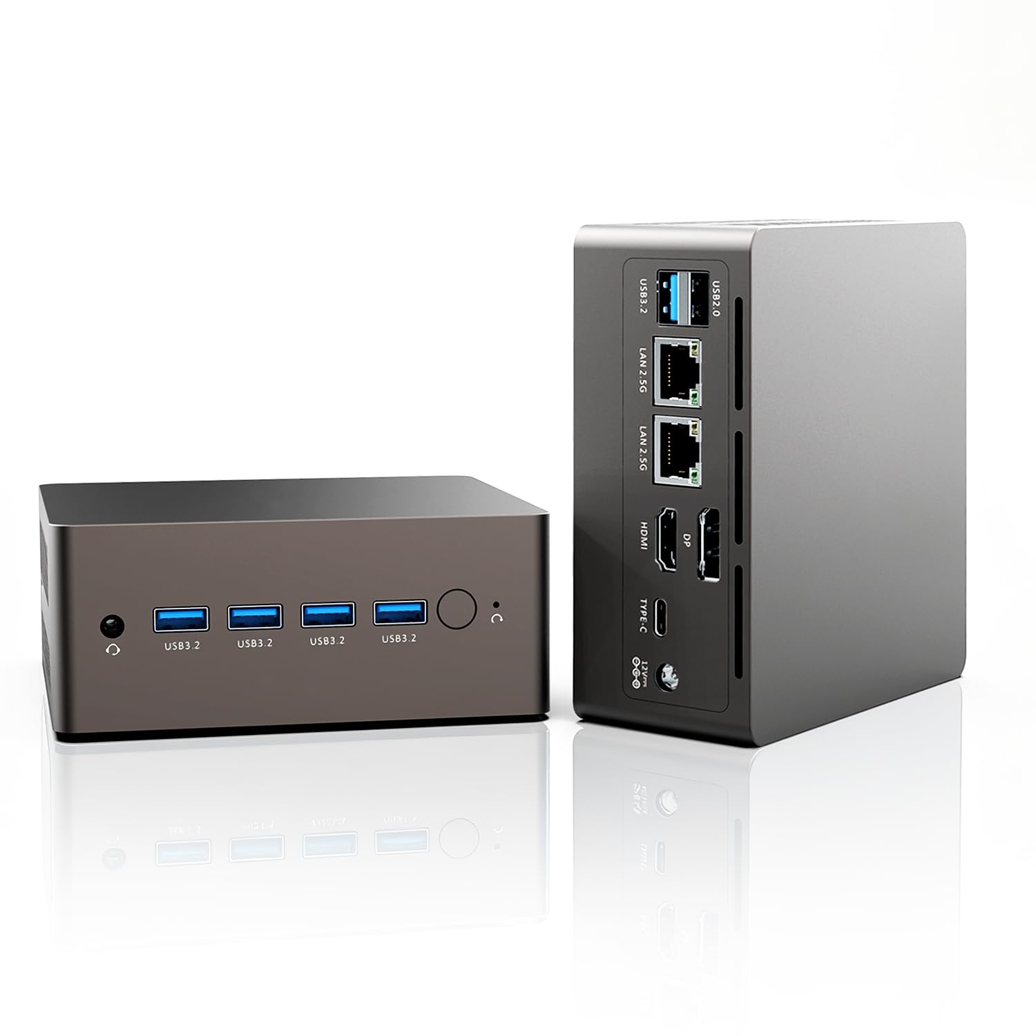 

Intel N305 Mini до Windows WiFi Потрійна потужність Швидке охолодження Тихий Компактний Комп ютерний ПК, 3,8 ГГц, 11, 16 ГБ+512 ГБ ОЗУ, 6/BT5.2, 2.5G LAN, 4K@60 Гц, Дисплей, сірий колір
