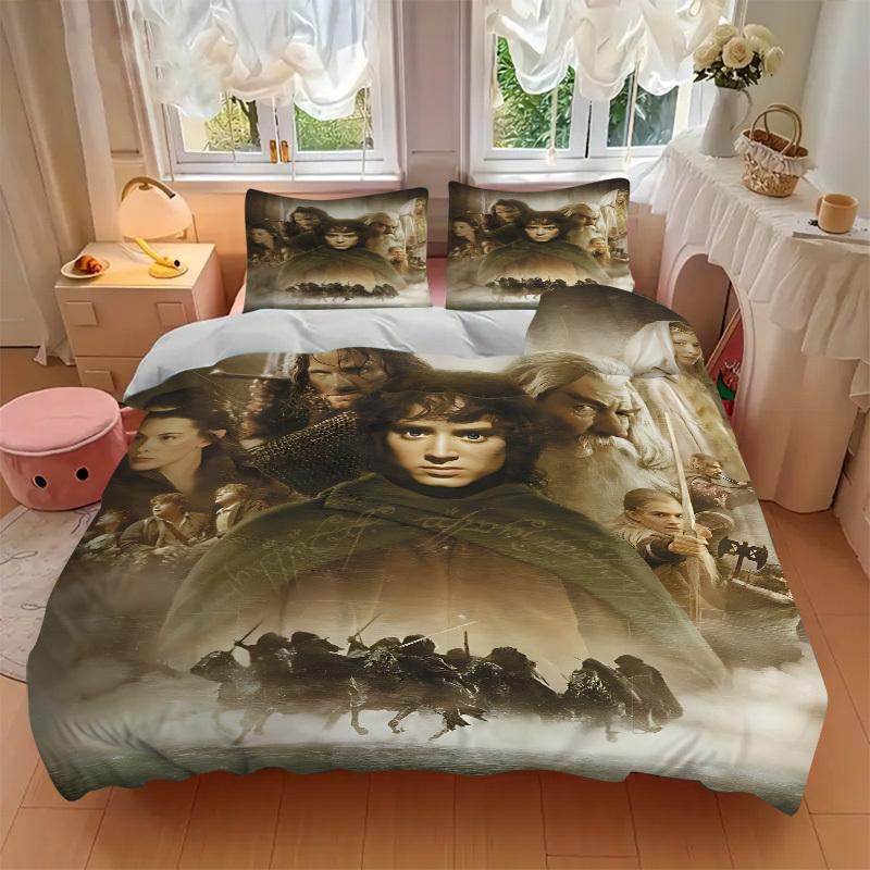 3pcs Lord of the Rings Cover Set,Soft Comfortable Duvet Cover,Guest Room (1*Duvet Cover + 2*Pillowcases, Without Core) Yy251024189