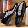 Men's Spring Breathable Leather Shoes - Business Casual, British Style, High-End Pointed Toe for Formal or Wedding Occasions.