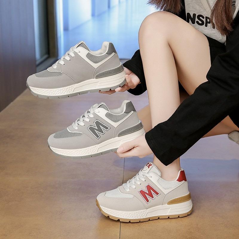 Spring Platform Fashion New Women's Running Casual Shoes Heightening Shoes Street Shot