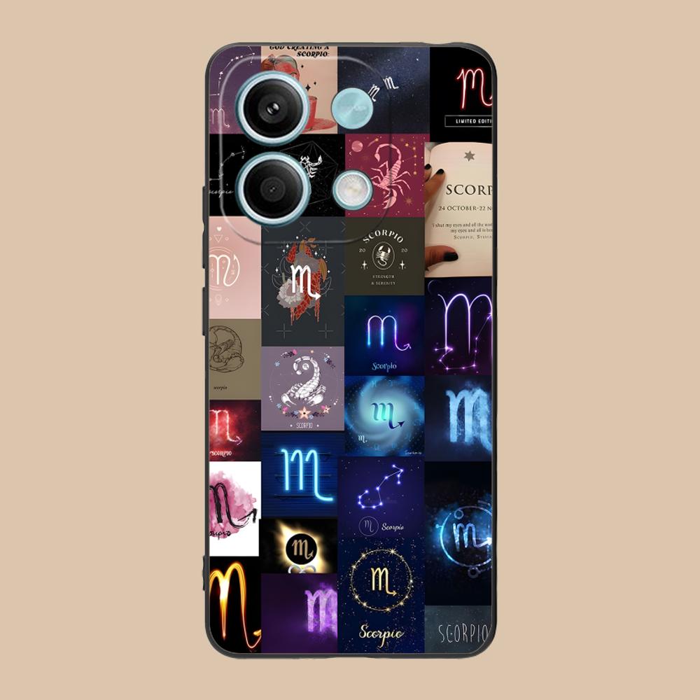 Zodiac Sign Scorpio Phone Case for Xiaomi 15 14 13 12 Mi 11 T Ultra Lite Pro S X 5G Soft TPU Shockproof Cover