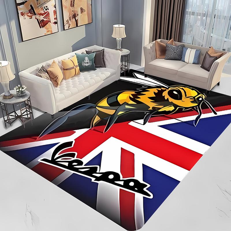V-Vespa M0t0 Alfombra de Impresión 3D para Sala de Estar Dormitorio Pasillo Tira Larga Antideslizante Suave Alfombra de Área, Felpudo de Sofá Alfombra Decorativa para el Hogar