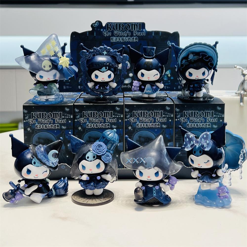 Sanrio Kuromi Halloween Witch Festival Blind Box, Cute Fashion Action Figure Doll, Girl'S Tabletop Decor & Kids Gift