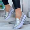 New Luxury Designer Women Fashion Loafers Breathable Slip-On Vulcanized Shoes Casual Wedge Heel Lightweight Woman Sneakers
