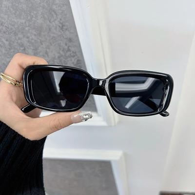Klasikiniai kvadratiniai saulės akiniai mada moterims vyrams retro stilingi akiniai kasdieniai minimalistiniai moteriški vyriški