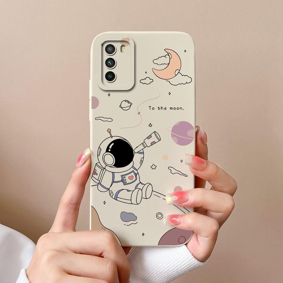 Case For Xiaomi Poco M3 Pro Floral Soft Liquid Silicone Camera Protection Anti Choc Back Cover For Poco M 3 Pro M3Pro Coque Capa