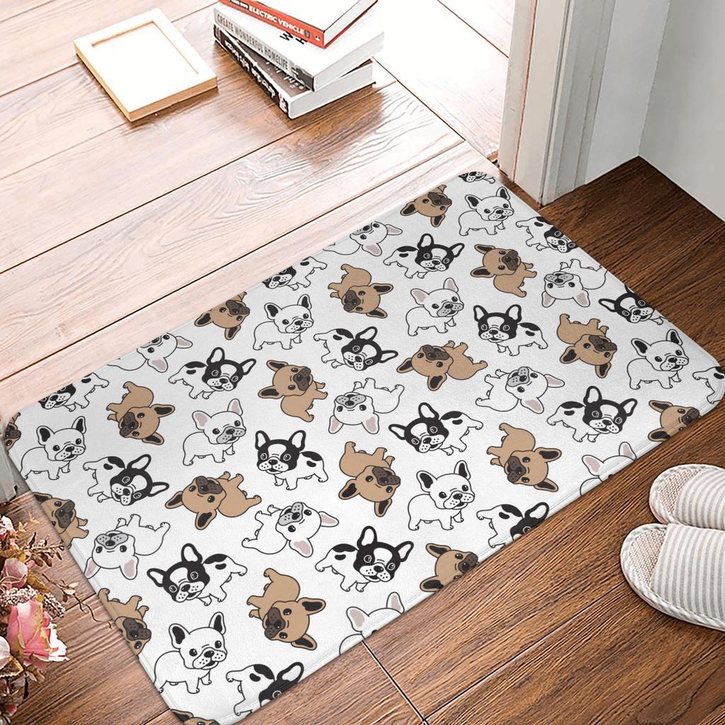 French Bulldog Doormat Anti-Slip Kitchen Bathroom Mat Living Room Floor Door Entrance Carpet Rug