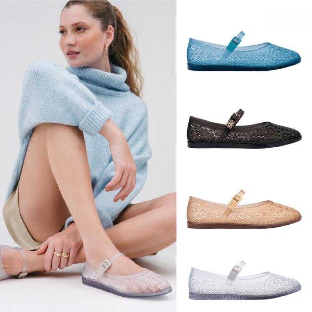 Toebox Women S Jelly Flat ShoeS Harper mSwcf2tShr11 blacks/220