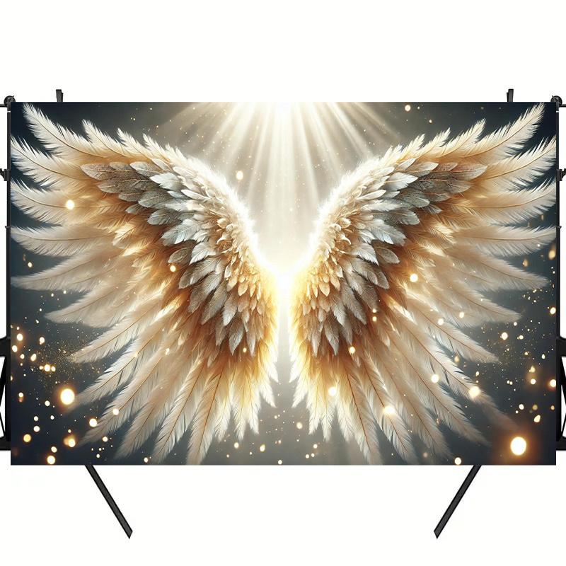 Multi Functional Angel Wing Polyester Background Fabric - Perfect for Birthday Parties, Cake Table Decoration