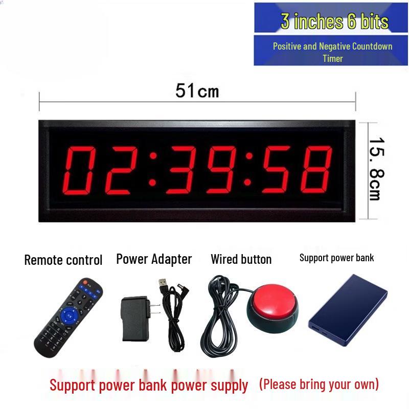 

Handun 3-inch 6-Digit Single-Sided LED Timer