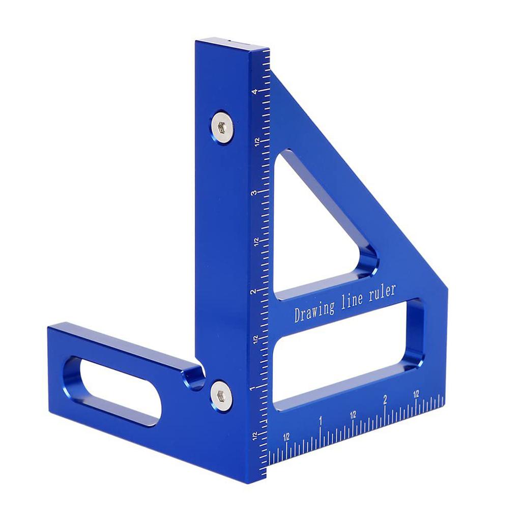 45/90 Degree Aluminum Miters Triangle Ruler Scribers High Precisions Layout Multipurpose Measuring Tool for Engineers