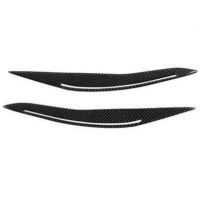 Pair of Carbon Fiber Headlight Eyebrow Eyelids Trim Decor Fit for 5 Series F10 2014 2016