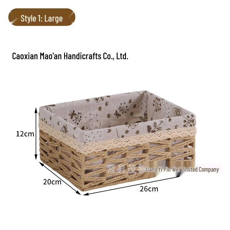 In-Stock Paper Rope Woven Storage Basket - Ideal for Miscellaneous Item Organization