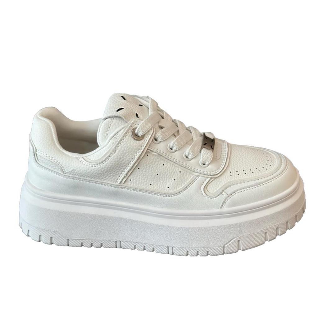 Thick-soled Leather Sewn Board Shoes Women's 2025 New Versatile Casual Shoes Heightening Women's Shoes Lace-up White Shoes Sports Shoes