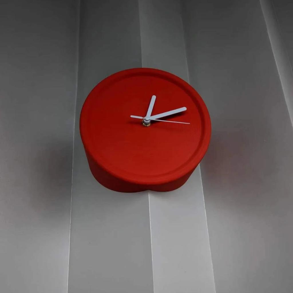 3D Printed Corner Wall Clock Decor Free Punching Silent Watch with Cover Hole Simple Modern Artistic Living Room Decoration