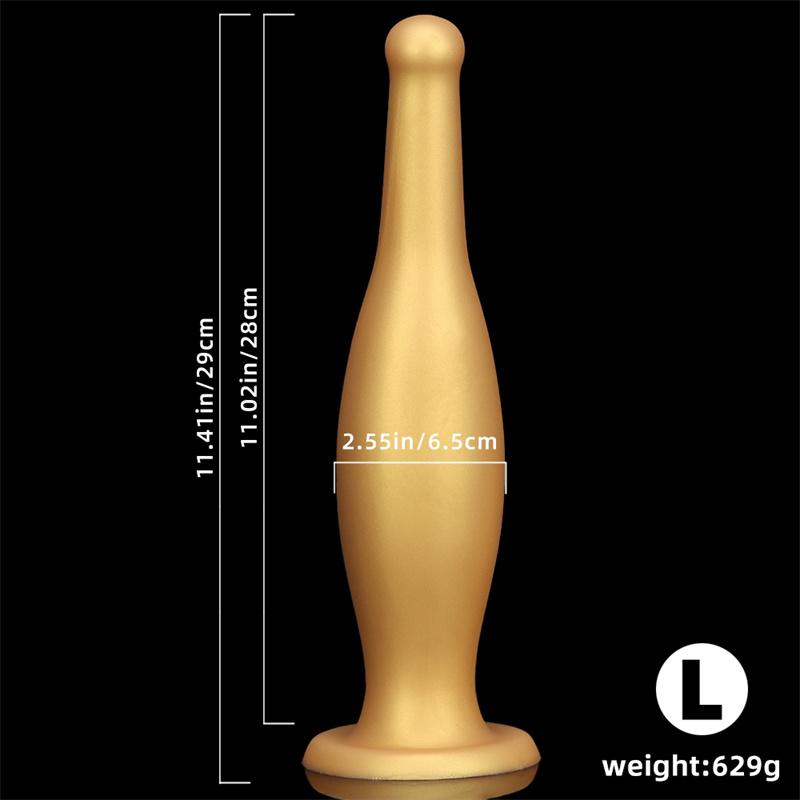 Gin Bottle Oversized Soft Posterior Anal Plugs Silicone Anal Dilator Female Toys Masturbator Anal Products