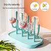 Baby Bottle Drying and Storage Rack with Clip