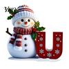 Acrylic Holiday Keepsake Gifts 2D Snowman Christmas Ornaments, Personalized Letter Ornaments for Tree, Unique Souvenirs Initial Ornament, Ornament DIY
