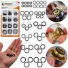 Set of 50 universal oil-resistant rubber O-rings