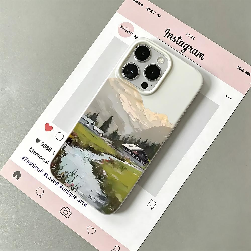 Simple River Phone Case For Iphone 171615 14 Plus 13 12 11 Pro Max 17Air Funda Mobile Protective Cover Coque