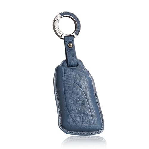 

PIMOHI Genuine Leather Smart Key Case for Lexus NX/RX/UX/LBX, Simple Design with Scratch-Resistant Key Holder, Stylish Design (Blue)