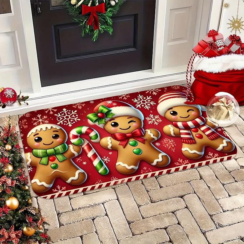 Fußmatte Eingangsbereich Badezimmer Küchenmatte mit niedlicher roter Fußmatte für Zuhause Weihnachten Festlicher Stil Einzugsgeschenk Dekoration